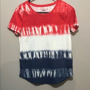 Sonoma Red, White, and Blue Tie-Dye Tee